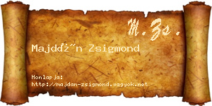 Majdán Zsigmond névjegykártya