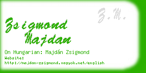 zsigmond majdan business card