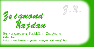 zsigmond majdan business card